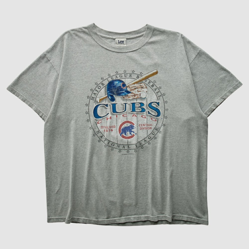 Chicago Cubs Lee Apparel 2004 T-shirt - Heather Gray - XVintage T-shirts