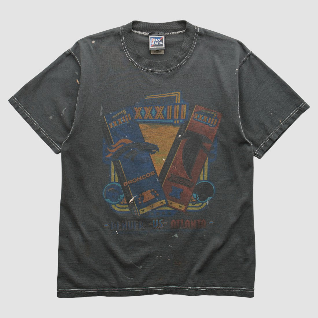 Superbowl XXXIII Pro Player 1999 T-shirt - Black T-shirts