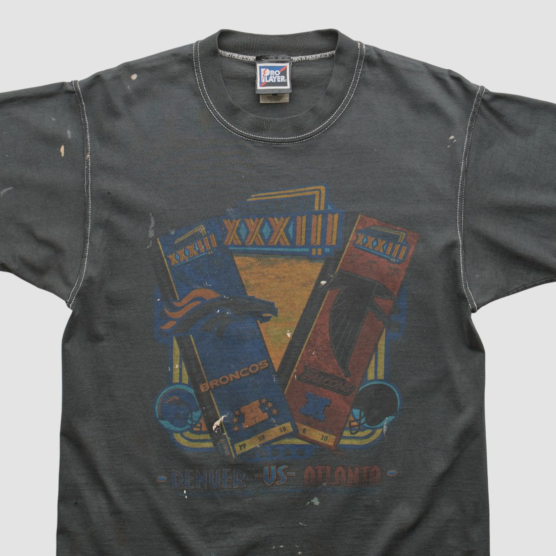 Superbowl XXXIII Pro Player 1999 T-shirt - Black T-shirts
