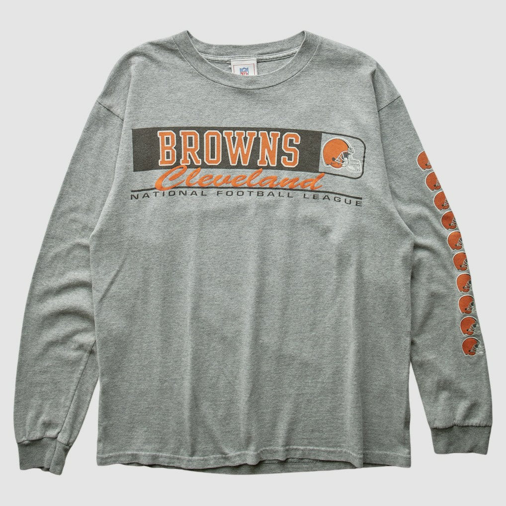 Cleveland Browns NFL 2000s Long Sleeve T-shirt - Heather Gray T-shirts