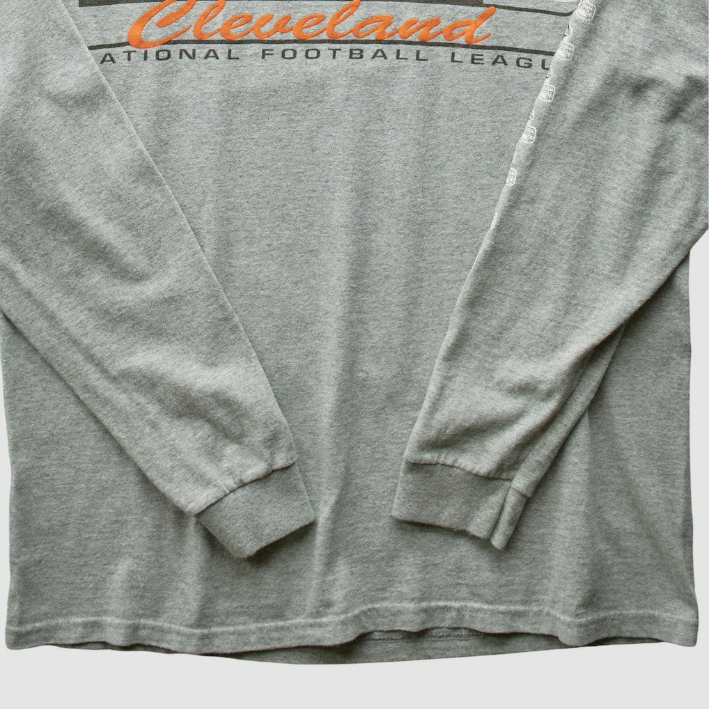 Cleveland Browns NFL 2000s Long Sleeve T-shirt - Heather Gray T-shirts