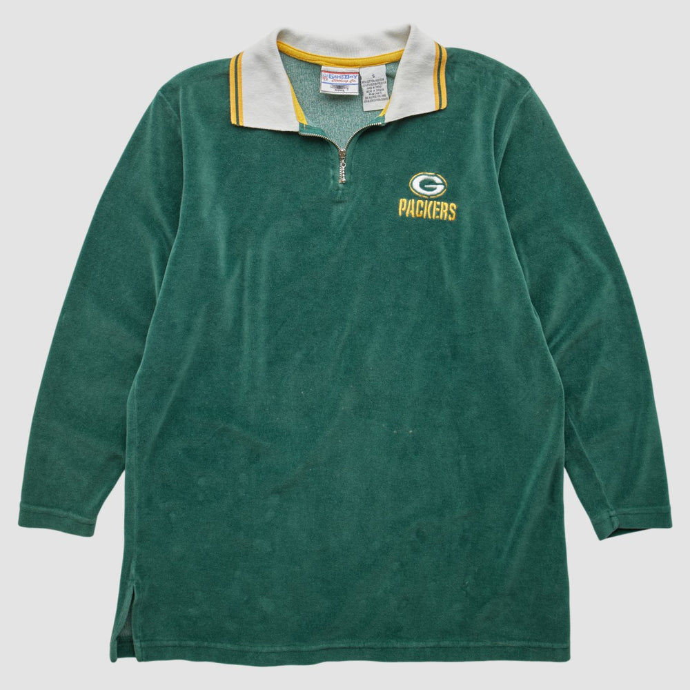 Green Bay Packers Game Day Clothing 90s 1/4 Zip Sweatshirt - Green Sweatshirts