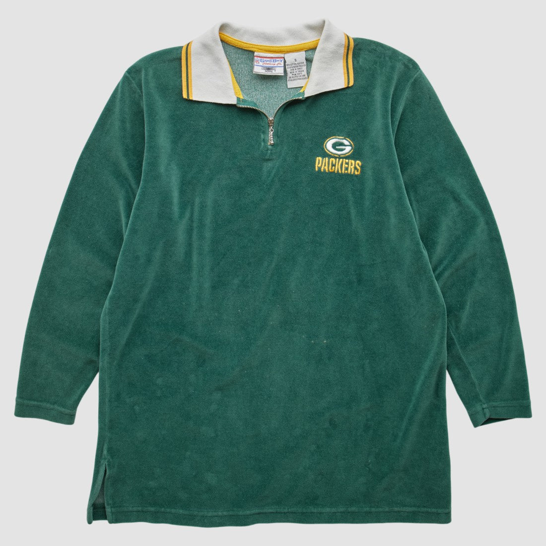 Green Bay Packers Game Day Clothing 90s 1/4 Zip Sweatshirt - Green Sweatshirts