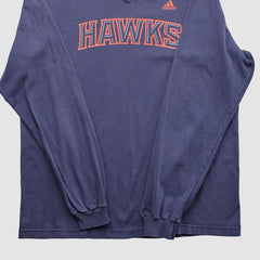 Atlanta Hawks 2000s Long Sleeve T-shirt Navy Vintage - Adidas
