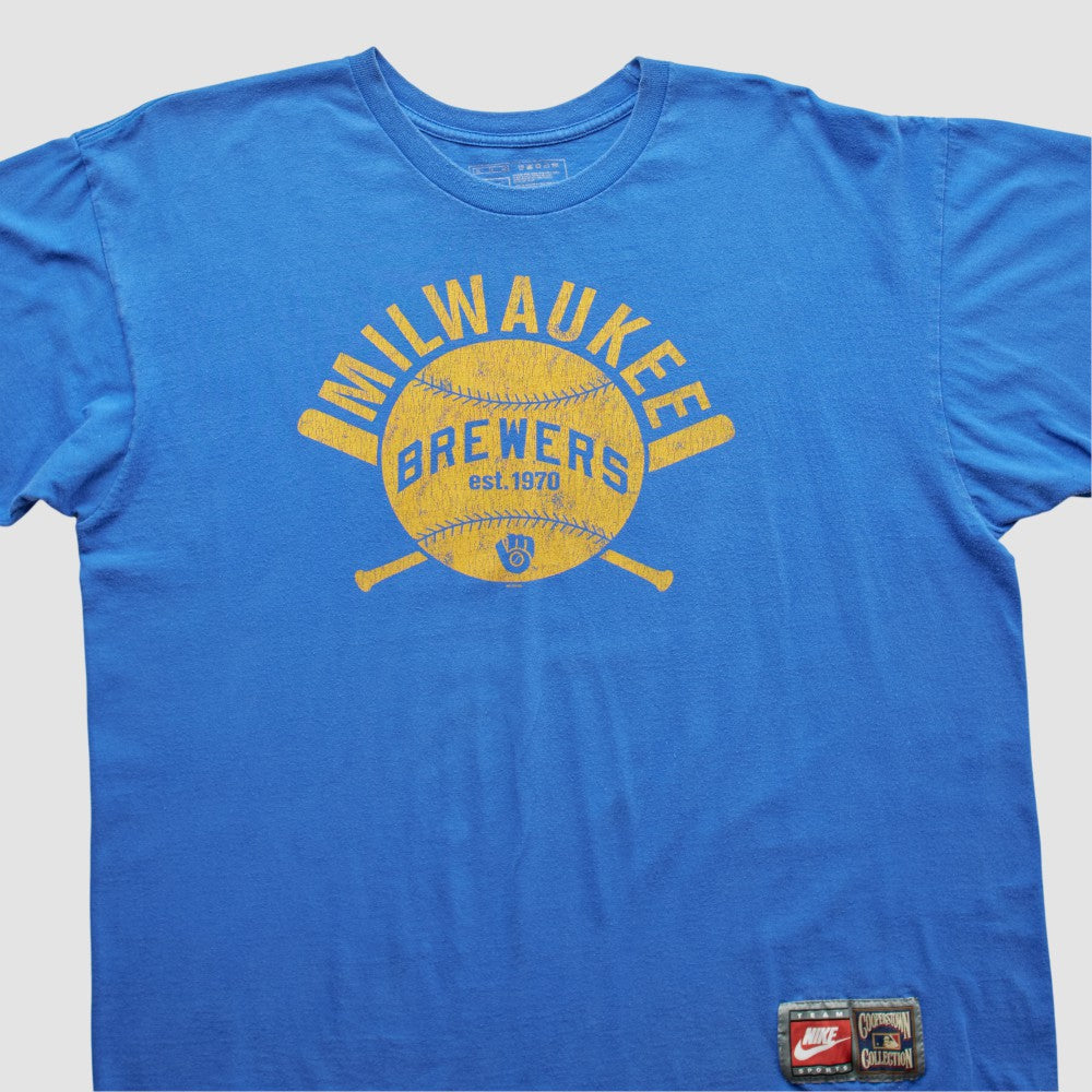 Milwaukee Brewers Nike 2000s T-shirt - Blue - Vintage T-shirts