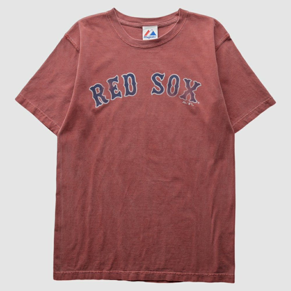 Boston Red Sox Majestic 2010 T-shirt - Maroon - Vintage T-shirts