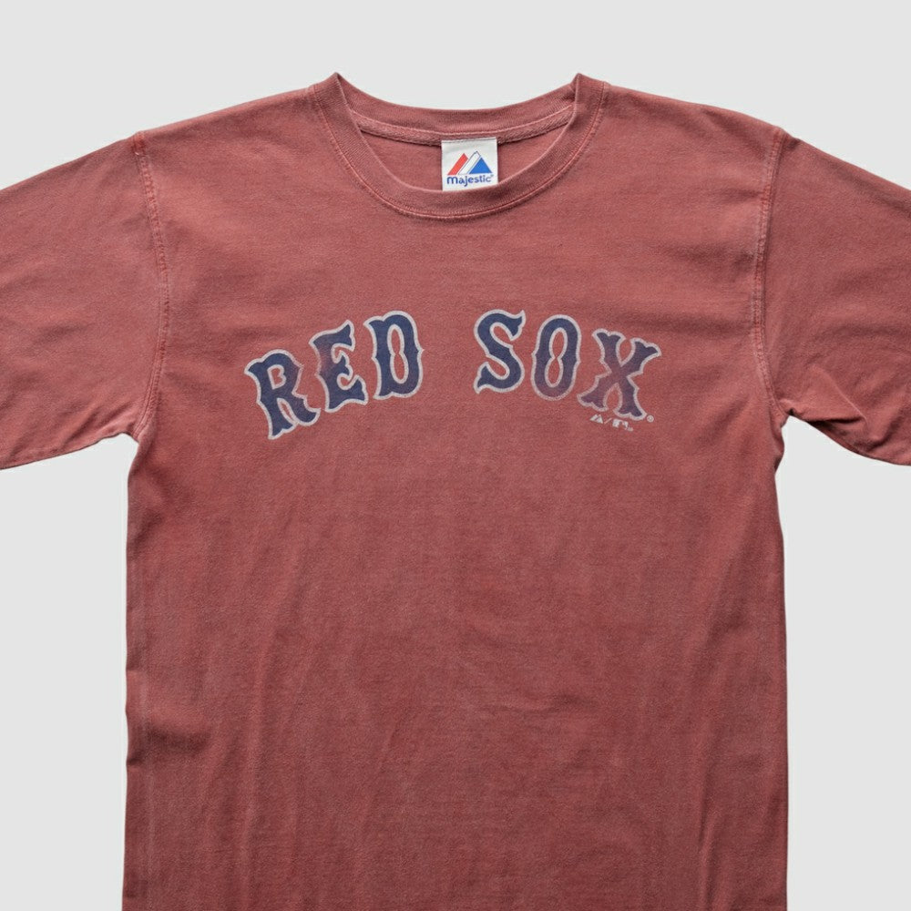 Boston Red Sox Majestic 2010 T-shirt - Maroon - Vintage T-shirts