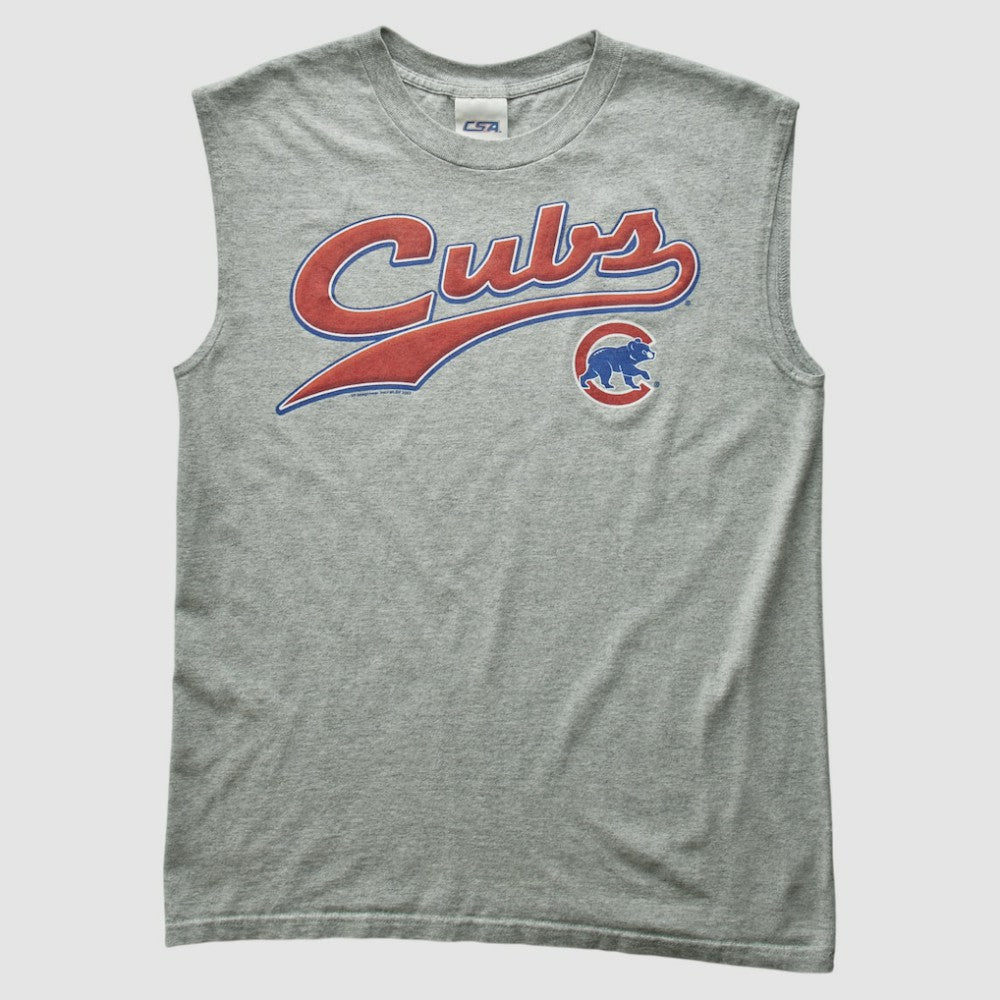 Chicago Cubs CSA 2000s Tank - Heather Gray - Vintage Tanks
