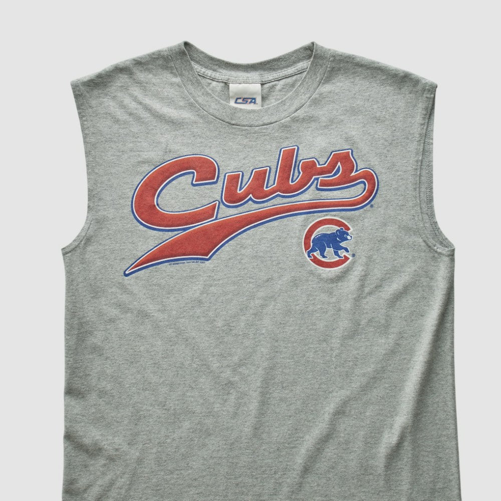 Chicago Cubs CSA 2000s Tank - Heather Gray - Vintage Tanks
