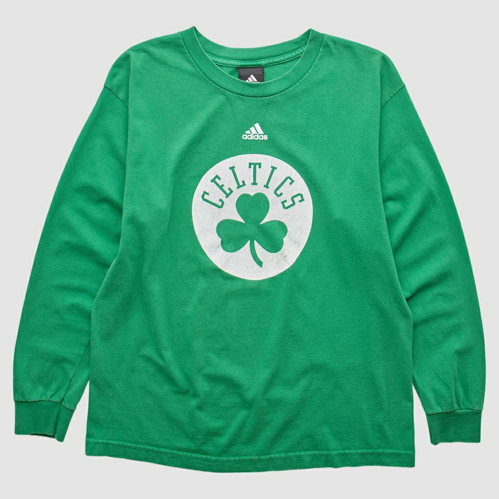Boston Celtics 2010s Long Sleeve T-shirt Green Vintage - Adidas