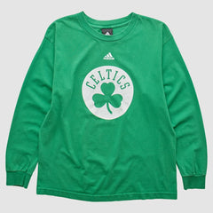 Boston Celtics 2010s Long Sleeve T-shirt Green Vintage - Adidas