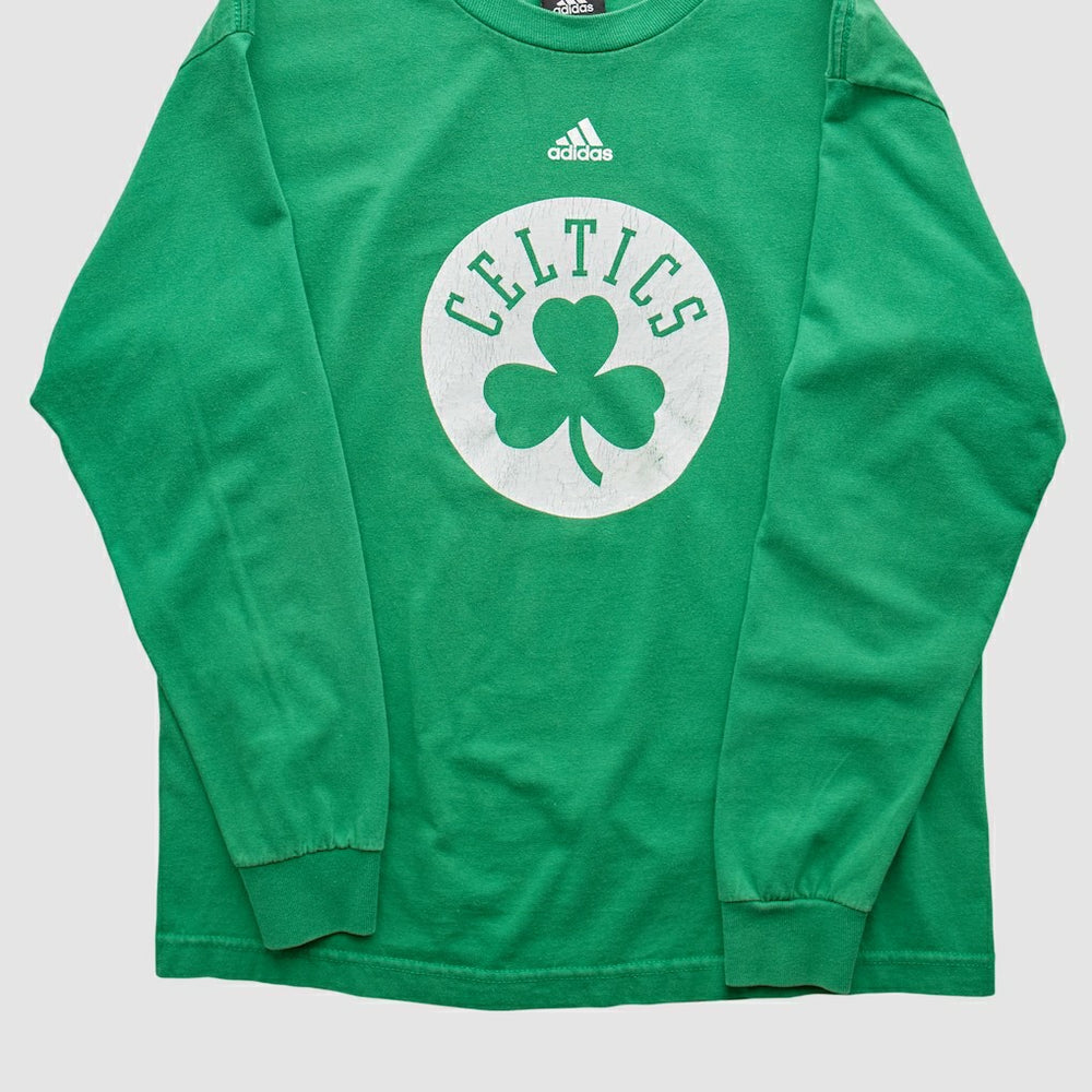 Boston Celtics 2010s Long Sleeve T-shirt Green Vintage - Adidas