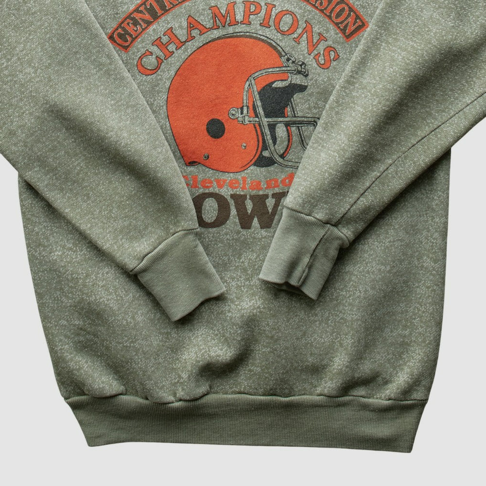 Cleveland Browns 1986 Pullover Sweatshirt - Olive Pullover