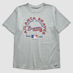 Atlanta Braves Crable Sportswear 1997 T-shirt - Heather Gray - Vintage T-shirts