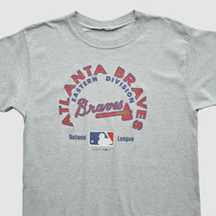 Atlanta Braves Crable Sportswear 1997 T-shirt - Heather Gray - Vintage T-shirts