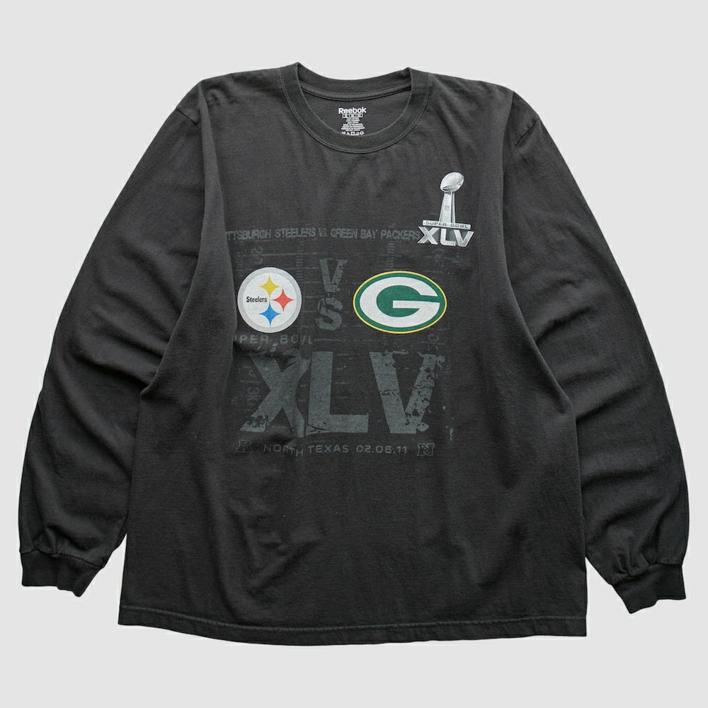 Superbowl XLV Reebok 2011 Long Sleeve T-shirt - Black T-shirts
