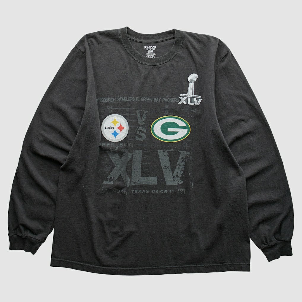 Superbowl XLV Reebok 2011 Long Sleeve T-shirt - Black T-shirts