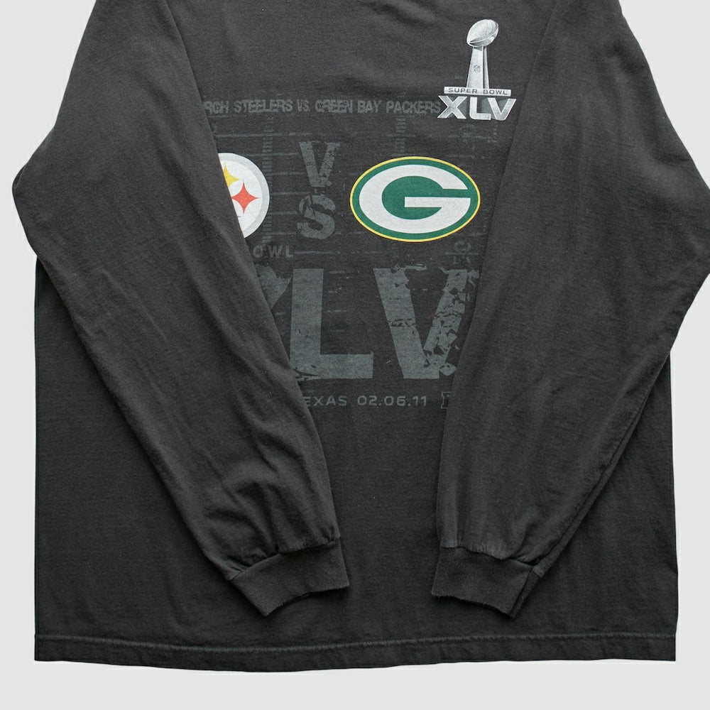 Superbowl XLV Reebok 2011 Long Sleeve T-shirt - Black T-shirts