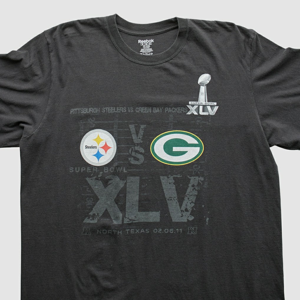 Superbowl XLV Reebok 2011 Long Sleeve T-shirt - Black T-shirts