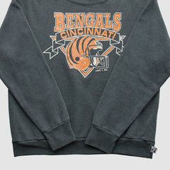 Cincinnati Bengals Logo 7 80s Pullover Sweatshirt - Charcoal Pullover