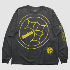 Pittsburgh Steelers Reebok 2000s Long Sleeve T-shirt - Charcoal T-shirts