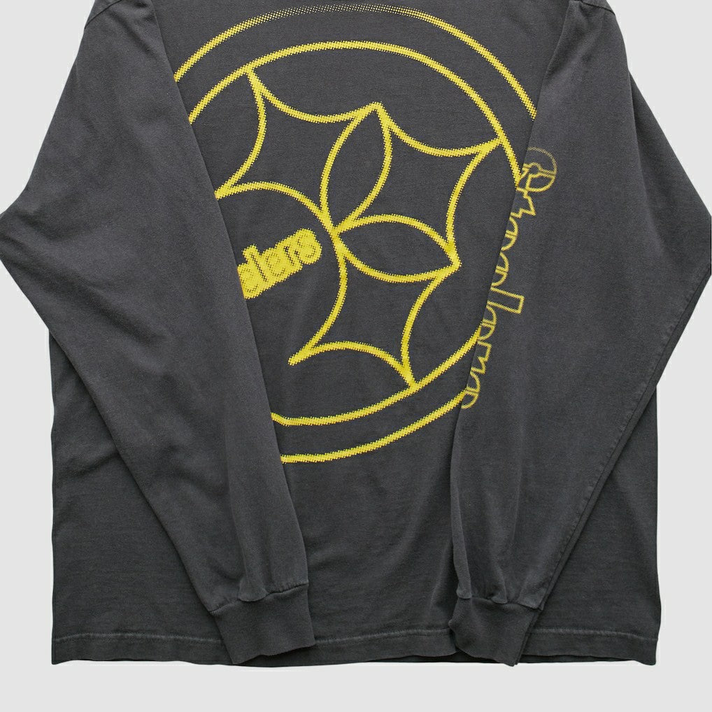Pittsburgh Steelers Reebok 2000s Long Sleeve T-shirt - Charcoal T-shirts