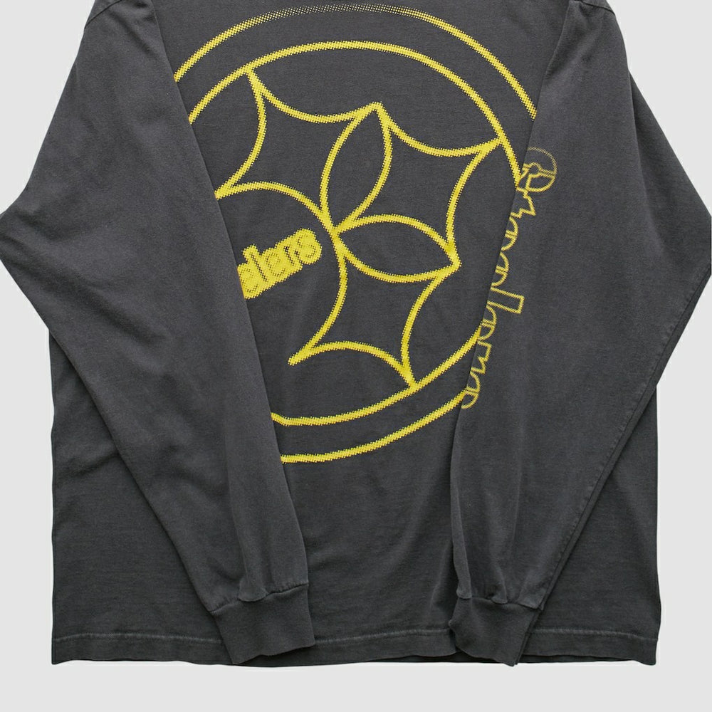 Pittsburgh Steelers Reebok 2000s Long Sleeve T-shirt - Charcoal T-shirts