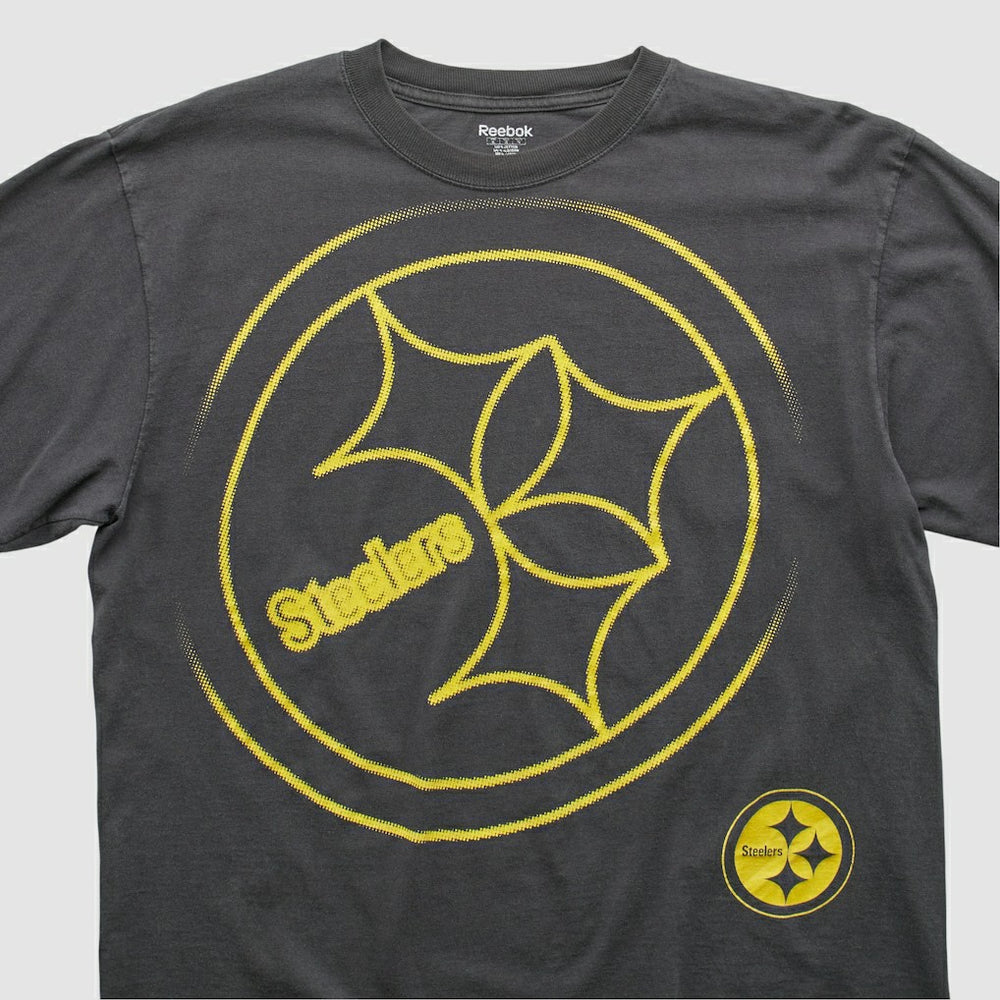 Pittsburgh Steelers Reebok 2000s Long Sleeve T-shirt - Charcoal T-shirts
