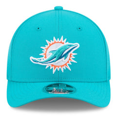 Miami Dolphins New Era Spain Side Patch 9FORTY M-Crown Adjustable Hat - Aqua Hats