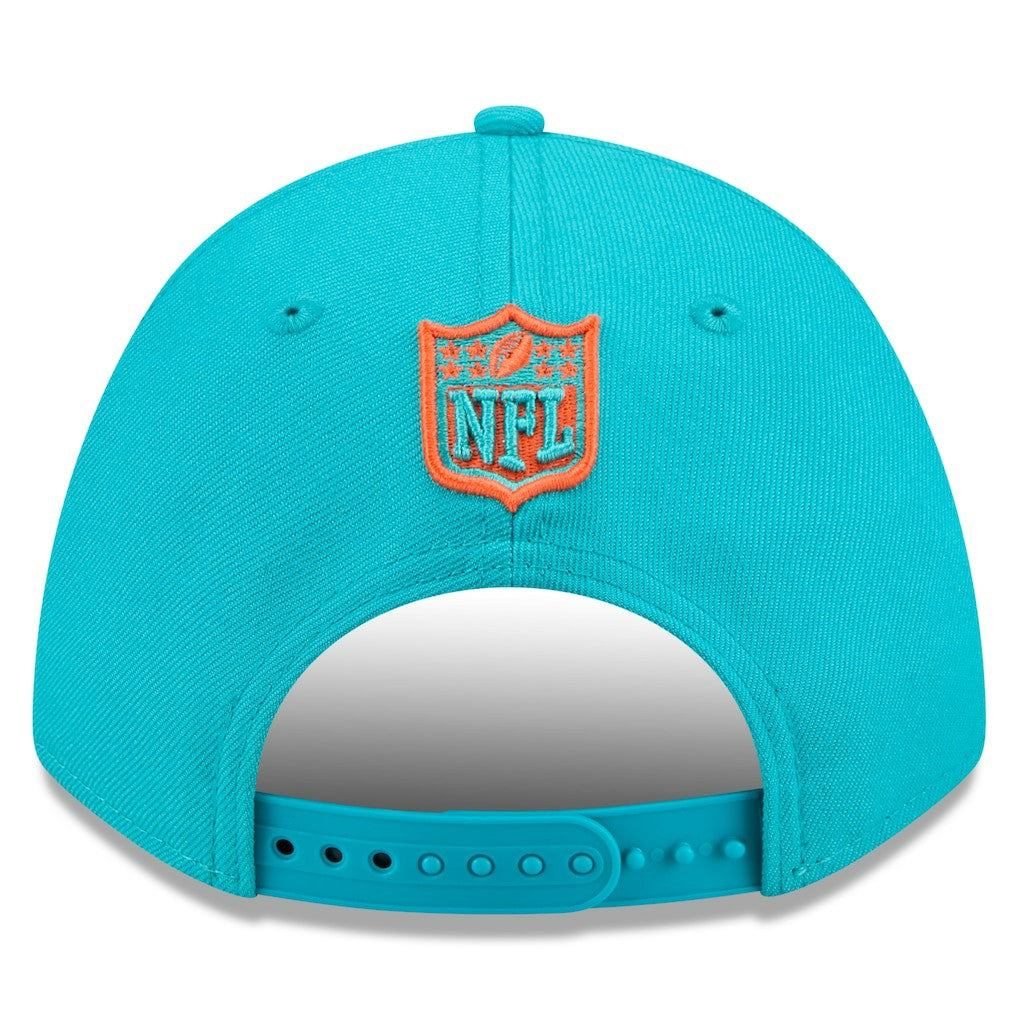 Miami Dolphins New Era Spain Side Patch 9FORTY M-Crown Adjustable Hat - Aqua Hats