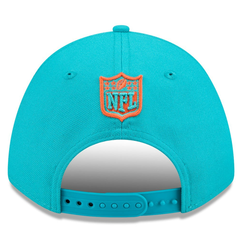 Miami Dolphins New Era Spain Side Patch 9FORTY M-Crown Adjustable Hat - Aqua Hats