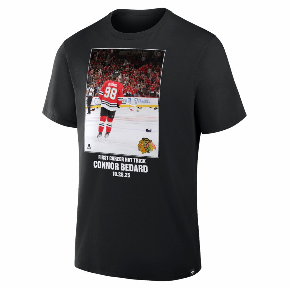 Connor Bedard Chicago Blackhawks Legacy Milestone T-Shirt - Black | US 203608174