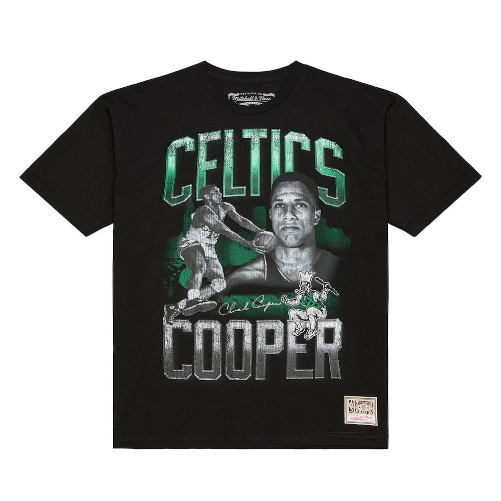 Chuck Cooper Boston Celtics 75th Anniversary Pioneers Player T-Shirt Black - Mitchell & Ness