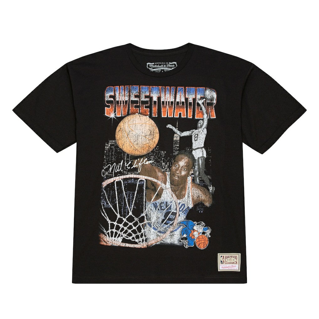 Nathaniel Clifton New York Knicks 75th Anniversary Pioneers Player T-Shirt Black - Mitchell & Ness