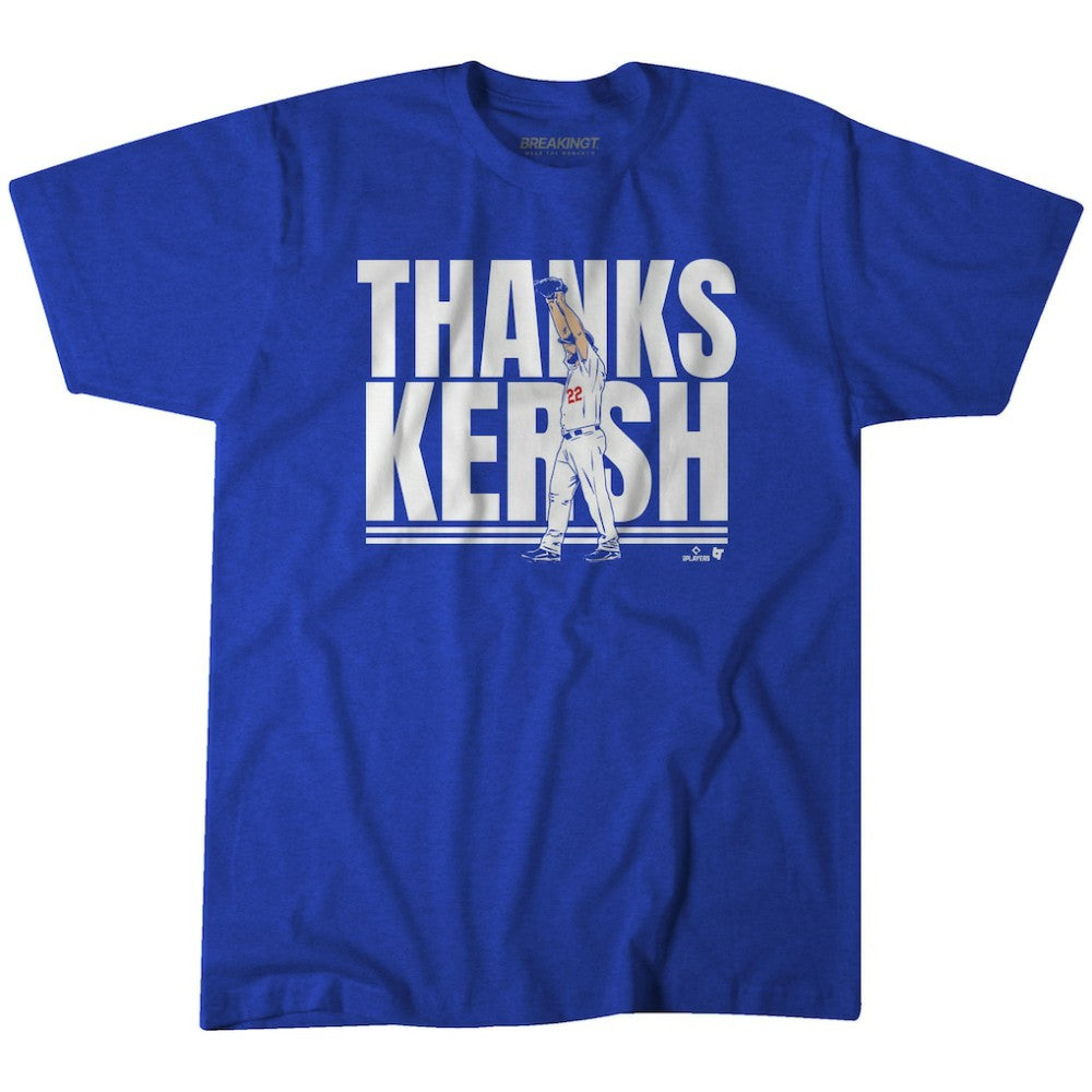 Clayton Kershaw Los Angeles Dodgers BreakingT Unisex Thank You T-Shirt - Royal T-shirts