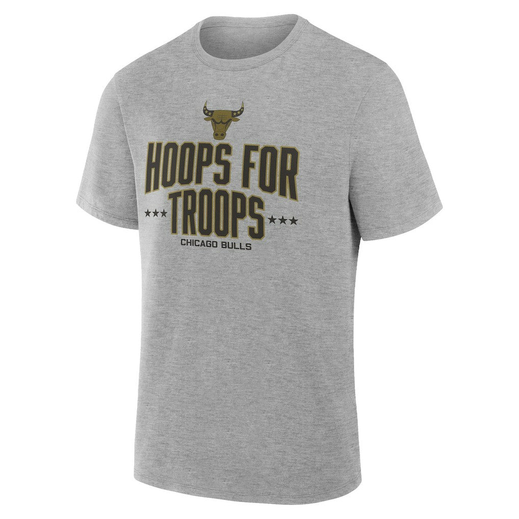 Chicago Bulls Hoops For Troops T-Shirt Gray