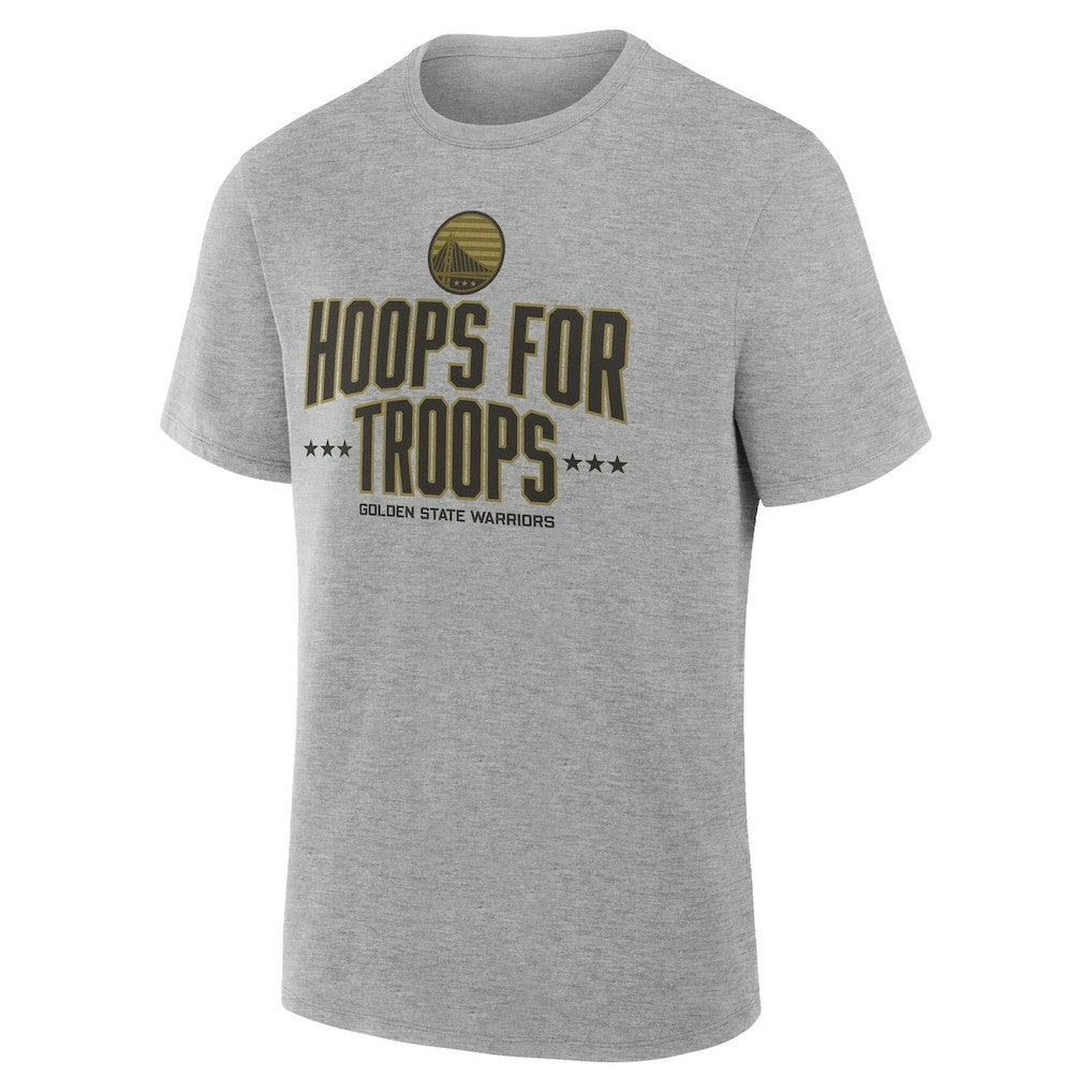 Golden State Warriors Hoops For Troops T-Shirt Gray