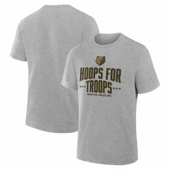 Memphis Grizzlies Hoops For Troops T-Shirt Gray
