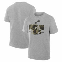 Utah Jazz Hoops For Troops T-Shirt Gray