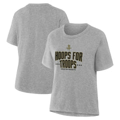 Houston Rockets Women's Hoops For Troops T-Shirt Gray outlet