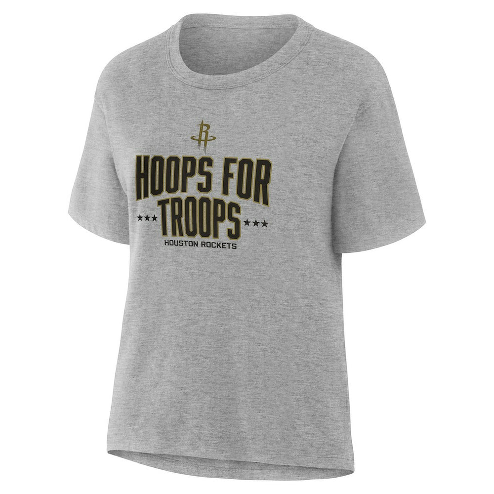 Houston Rockets Women's Hoops For Troops T-Shirt Gray outlet