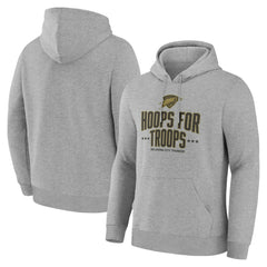 Oklahoma City Thunder Hoops For Troops Hoodie Gray