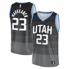 Lauri Markkanen Utah Jazz 2025/26 City Edition Fast Break Jersey Black - Fanatics
