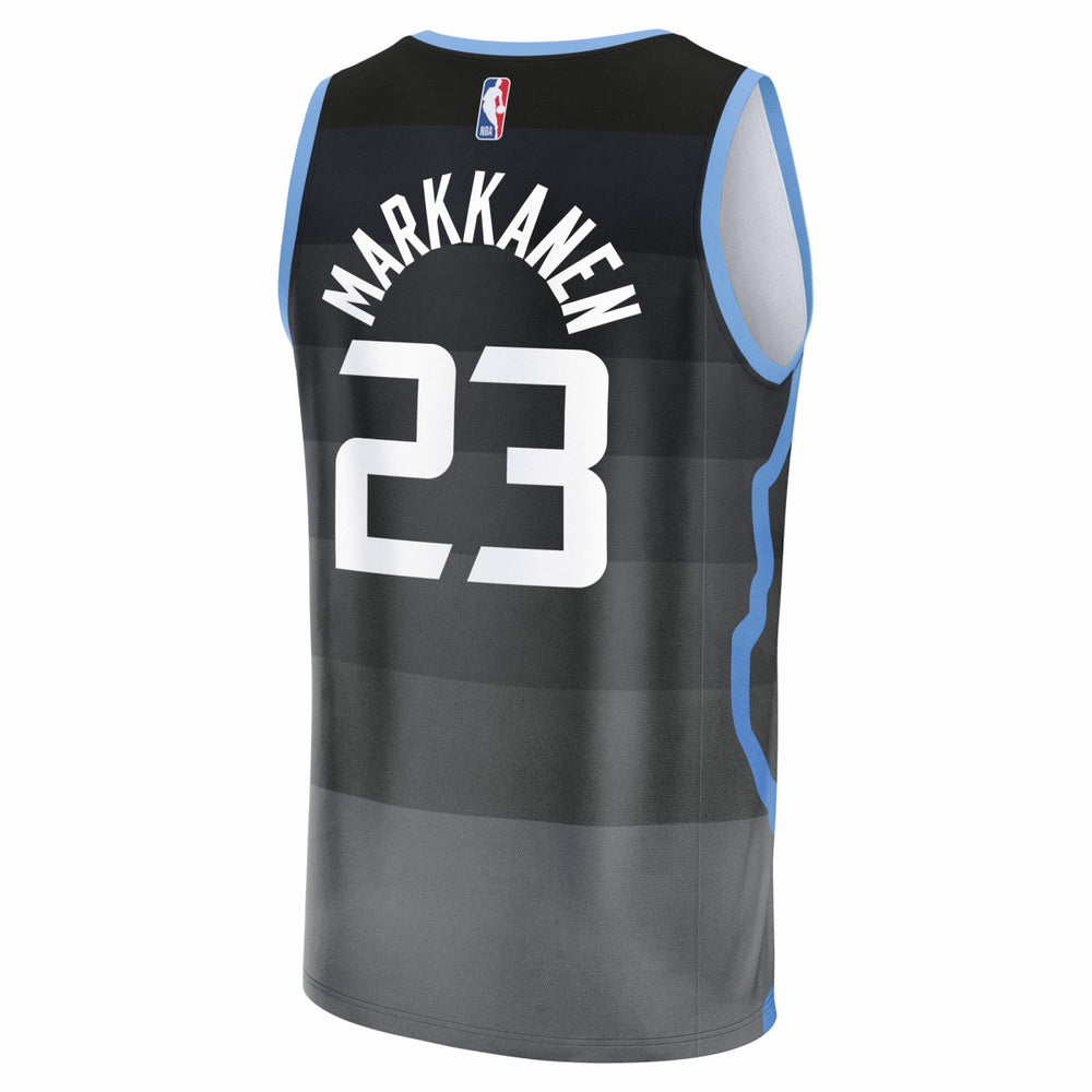 Lauri Markkanen Utah Jazz 2025/26 City Edition Fast Break Jersey Black - Fanatics