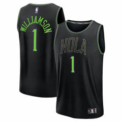 Zion Williamson New Orleans Pelicans Youth 2025/26 City Edition Fastbreak Jersey Black - Fanatics