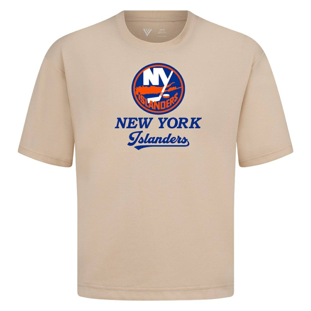 New York Islanders Levelwear Team Surge Luxe Signature Knit T-Shirt - Khaki | US 203613883