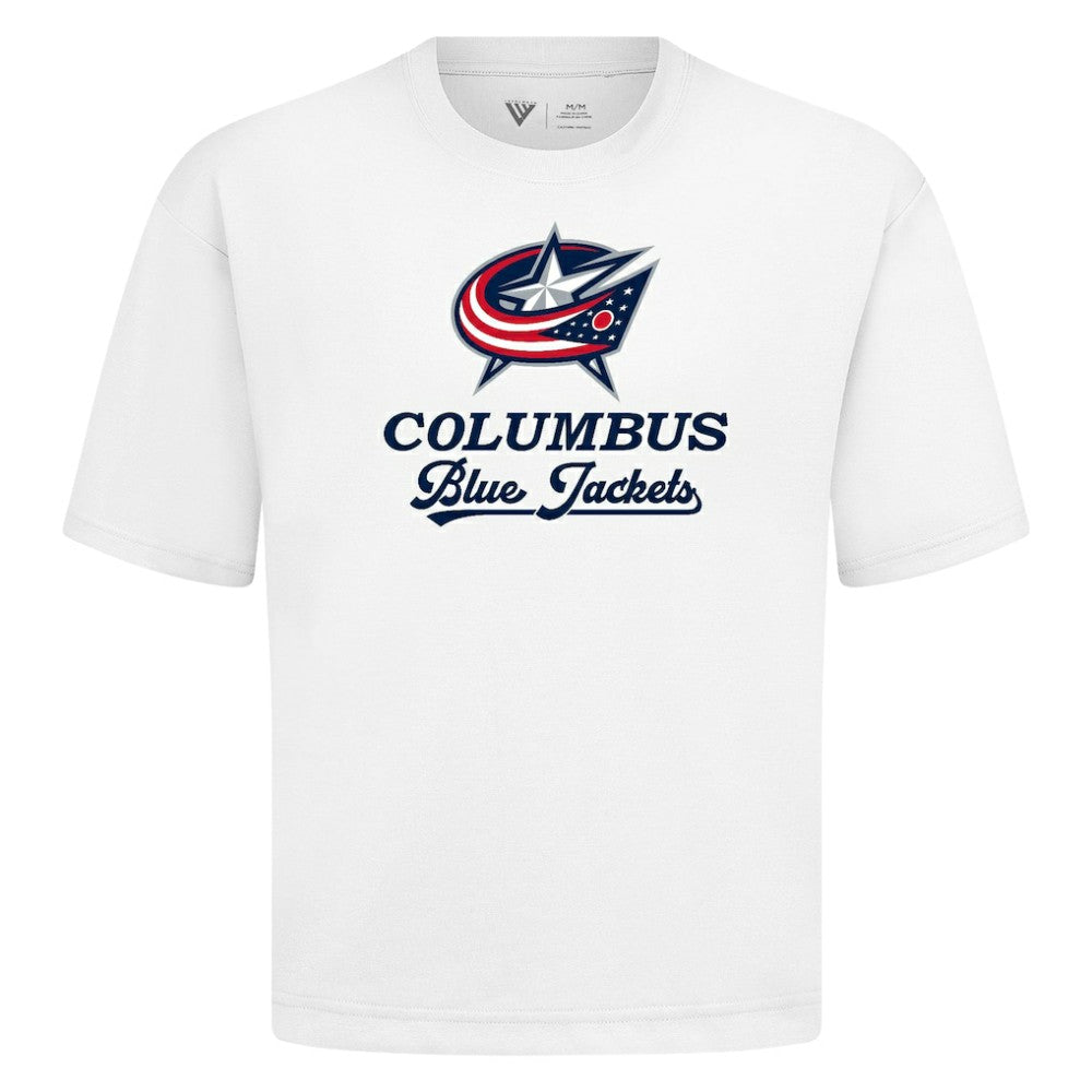 Columbus Blue Jackets Levelwear Team Surge Luxe Signature Knit T-Shirt - White | US 203613884