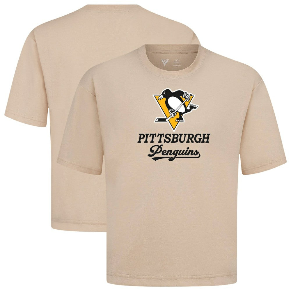 Pittsburgh Penguins Levelwear Team Surge Luxe Signature Knit T-Shirt - Khaki | US 203613890