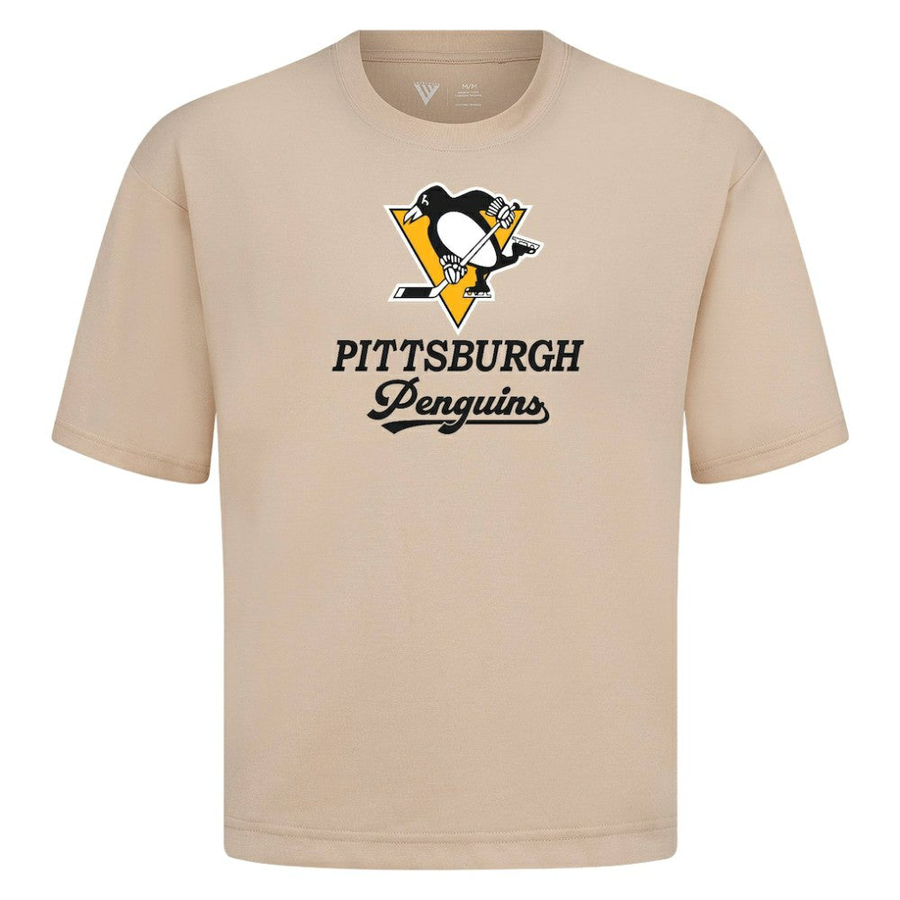 Pittsburgh Penguins Levelwear Team Surge Luxe Signature Knit T-Shirt - Khaki | US 203613890