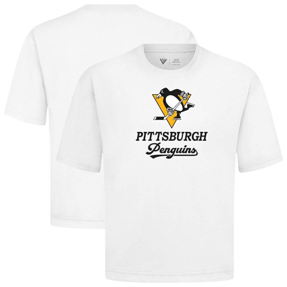 Pittsburgh Penguins Levelwear Team Surge Luxe Signature Knit T-Shirt - White | US 203613891